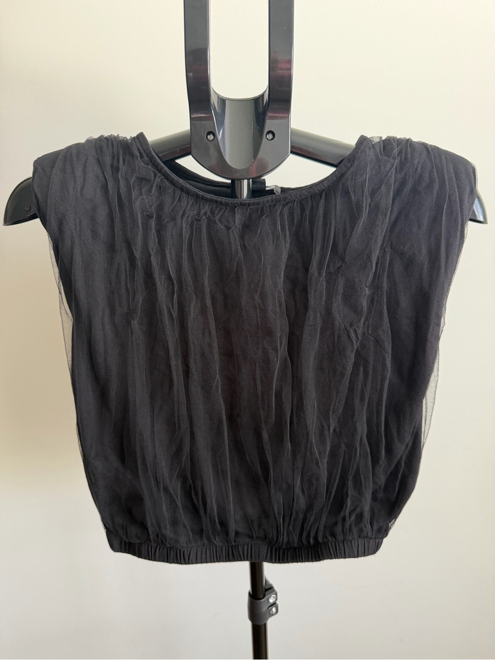 Black Sheer Layered Sleeveless Top